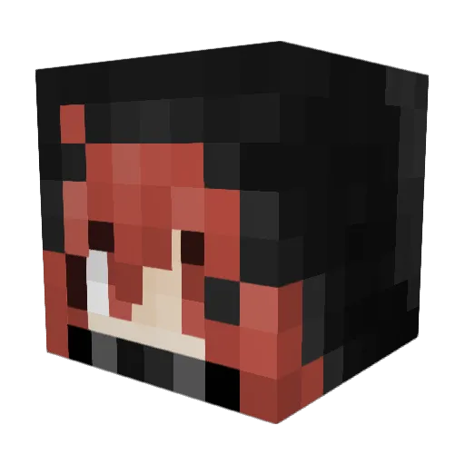 backcloud Minecraft avatar head, 3D render
