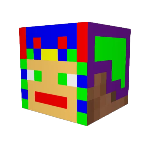 backendbullet Minecraft avatar head, 3D render