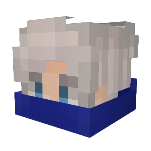 backinthemine Minecraft avatar head, 3D render
