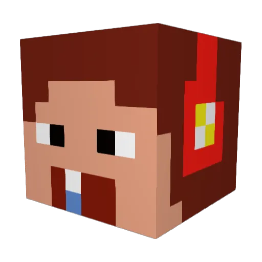 backjimin09 Minecraft avatar head, 3D render