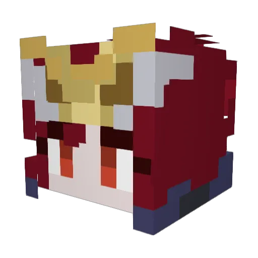 backlight188 Minecraft avatar head, 3D render