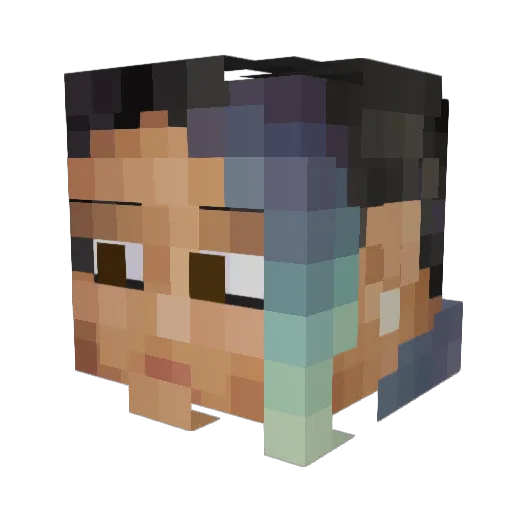 backpackbomb Minecraft avatar head, 3D render