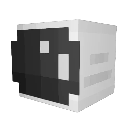 backsofangels Minecraft avatar head, 3D render