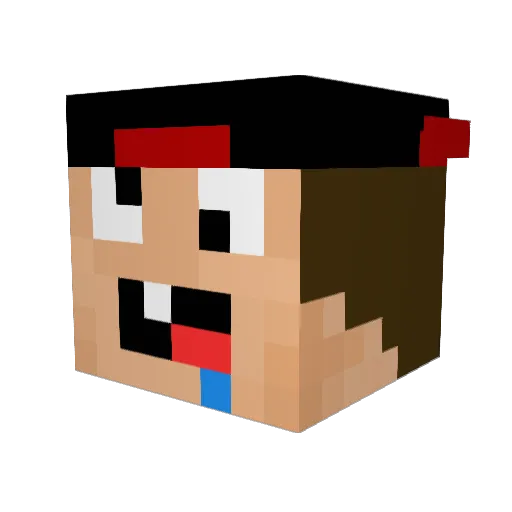 bacon007 Minecraft avatar head, 3D render