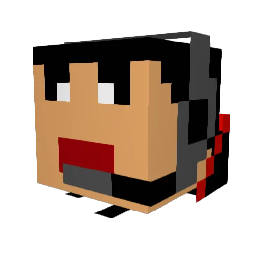 baconkz Minecraft avatar head, 3D render