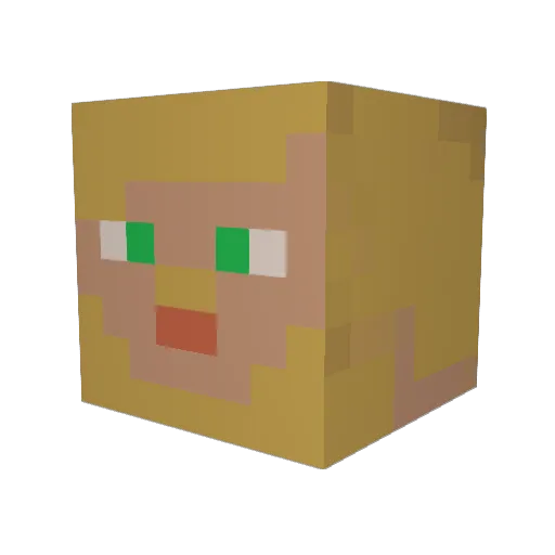 baconmaster569 Minecraft avatar head, 3D render