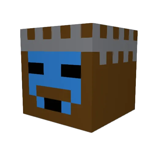 bacos_ Minecraft avatar head, 3D render