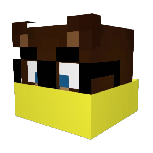 bad000r Minecraft avatar head, 3D render