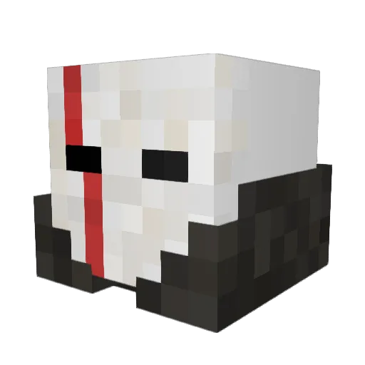 badDream Minecraft avatar head, 3D render