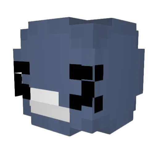 badFPSman Minecraft avatar head, 3D render