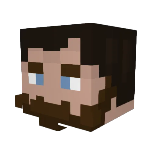 bad_flanders Minecraft avatar head, 3D render