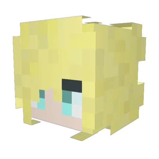 bad_thunder Minecraft avatar head, 3D render