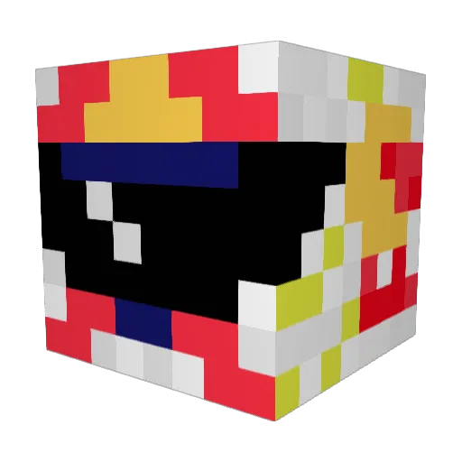 badabats Minecraft avatar head, 3D render