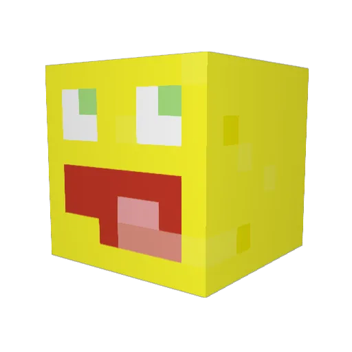 badabec Minecraft avatar head, 3D render