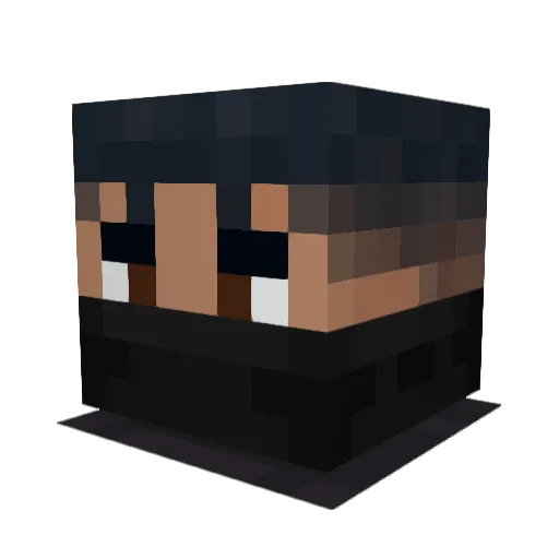 badapple30 Minecraft avatar head, 3D render