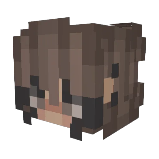 badartinc Minecraft avatar head, 3D render