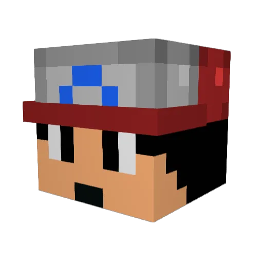 badass34444 Minecraft avatar head, 3D render