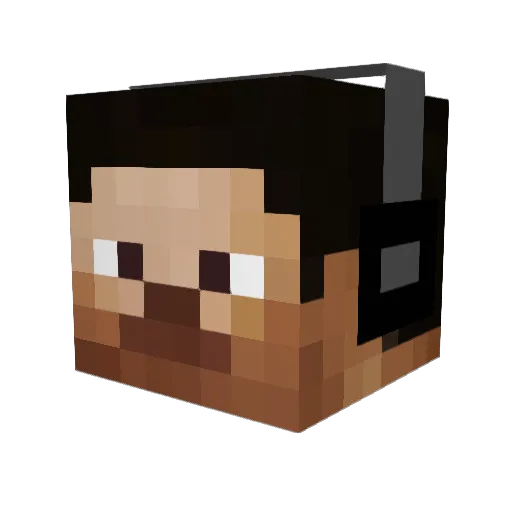 badassplaya Minecraft avatar head, 3D render