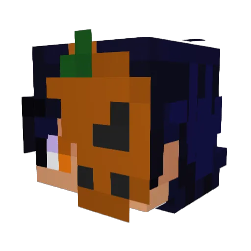 badatian Minecraft avatar head, 3D render