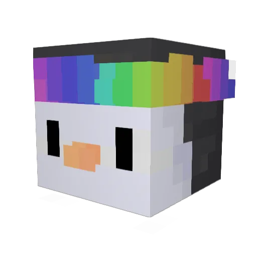 badazzang Minecraft avatar head, 3D render
