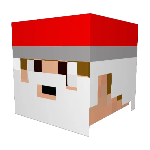 badback Minecraft avatar head, 3D render