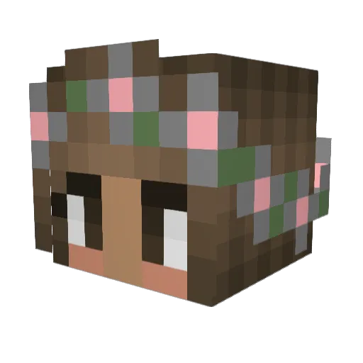 badbambi_ Minecraft avatar head, 3D render
