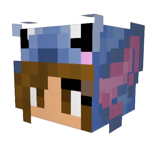badbitties Minecraft avatar head, 3D render