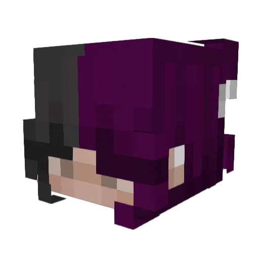 badcam Minecraft avatar head, 3D render
