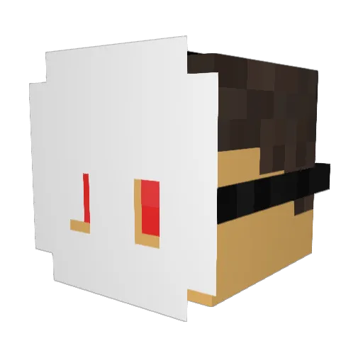 baddeer9508 Minecraft avatar head, 3D render