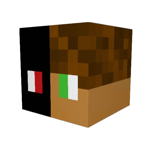 baddermaal Minecraft avatar head, 3D render