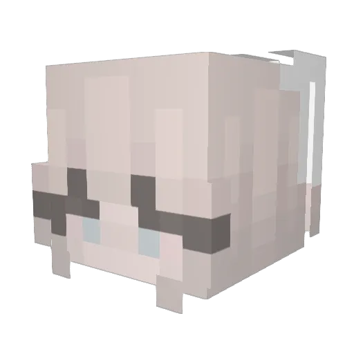 baddiealertuwu Minecraft avatar head, 3D render