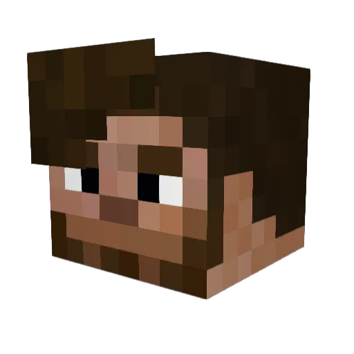 baddniz Minecraft avatar head, 3D render