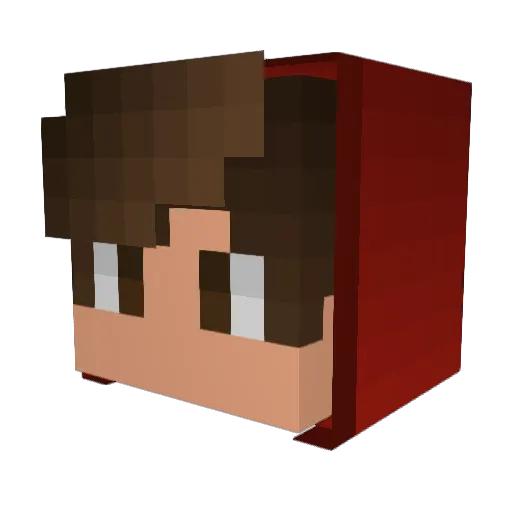 badedragt Minecraft avatar head, 3D render