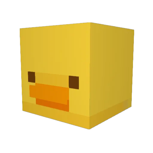 badewannenlp Minecraft avatar head, 3D render