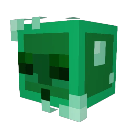 badexe Minecraft avatar head, 3D render