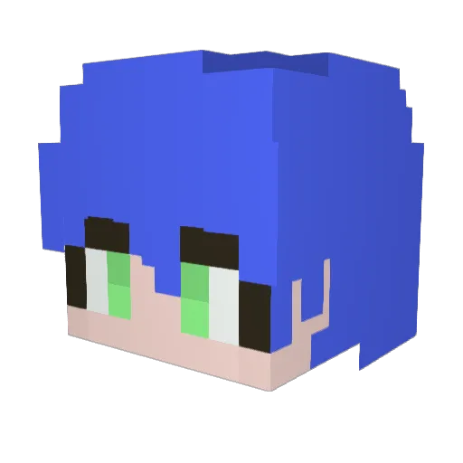badger122_ Minecraft avatar head, 3D render