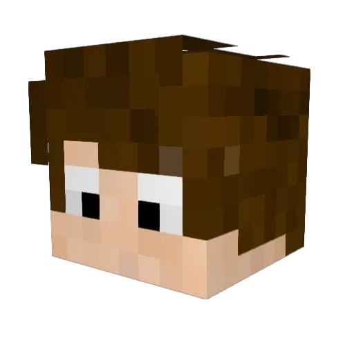 badigaminglife Minecraft avatar head, 3D render