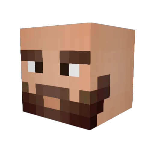 badir Minecraft avatar head, 3D render
