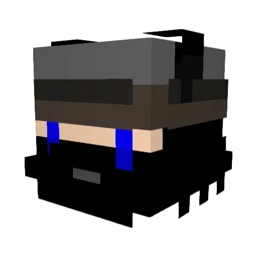 badkev14 Minecraft avatar head, 3D render