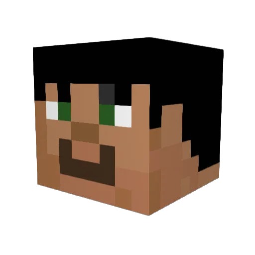 badkuki Minecraft avatar head, 3D render