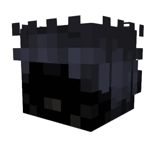 badlete Minecraft avatar head, 3D render