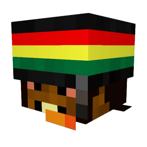 badmusic Minecraft avatar head, 3D render