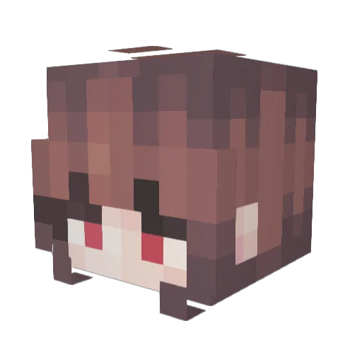 badooska_ Minecraft avatar head, 3D render