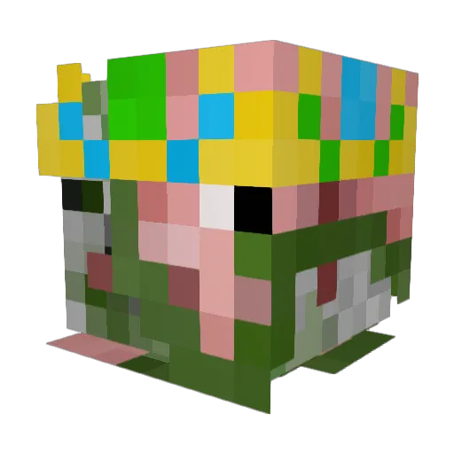 badplayer1y72828 Minecraft avatar head, 3D render