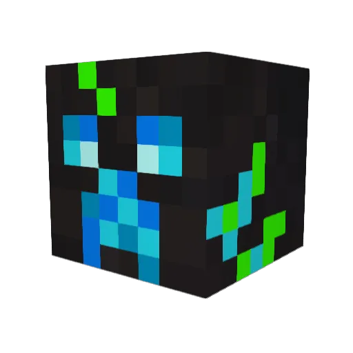 badrobotgold1 Minecraft avatar head, 3D render