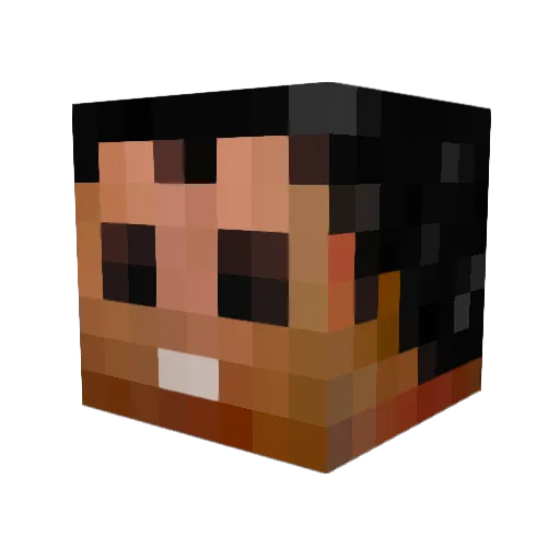 badtad Minecraft avatar head, 3D render