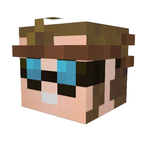 badview Minecraft avatar head, 3D render