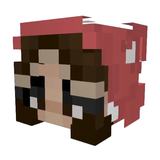 baekay Minecraft avatar head, 3D render