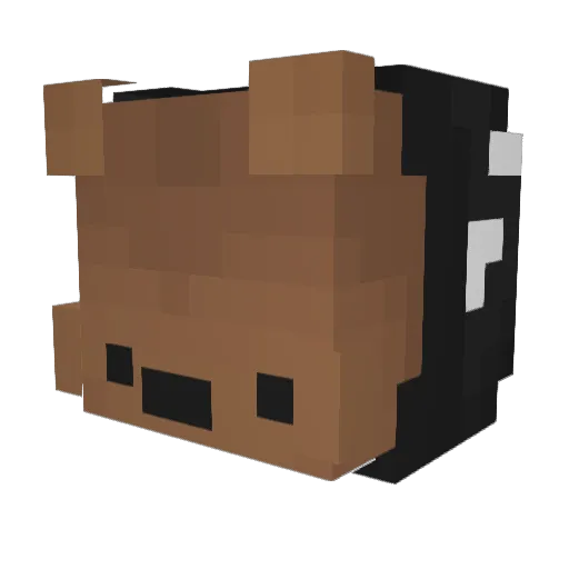 baeriely Minecraft avatar head, 3D render