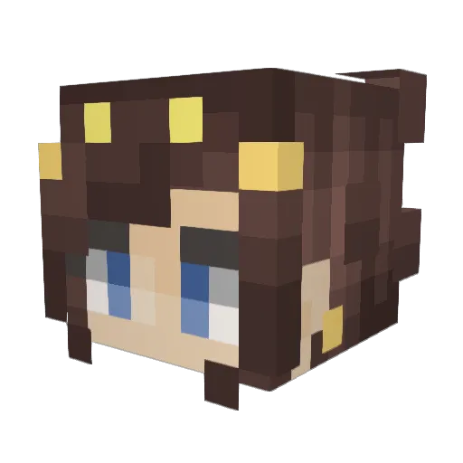 baermine Minecraft avatar head, 3D render